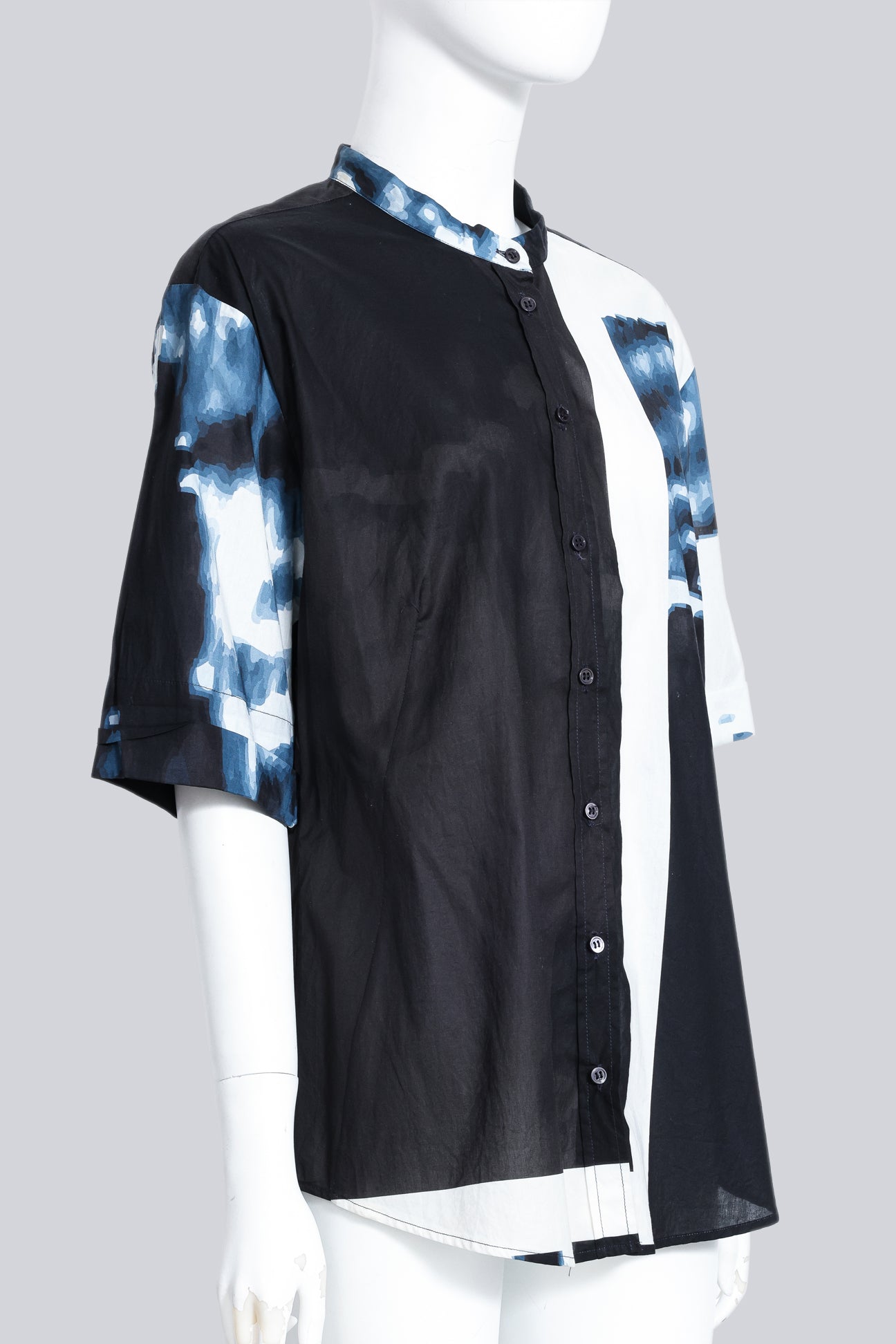 JIL SANDER - A CONTRAST PRINT SHIRT