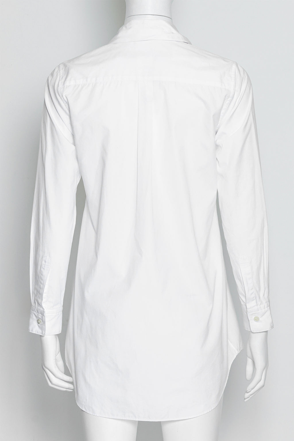 COMME DES GARÇONS - A WHITE RUFFLED BUTTON UP SHIRT, 2016