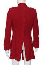 YOHJI YAMAMOTO POUR HOMME - A RED WOOL MILITARY STYLE COAT