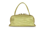 BOTTEGA VENETA - A METALLIC LIME HANDBAG