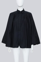 NOIR KEI NINOMIYA - A 2016 BLACK FLARED SLEEVE SHIRT