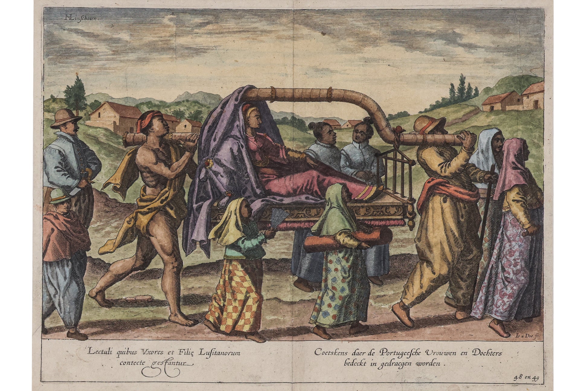 FOUR ETHNOGRAPHIC ENGRAVINGS OF PORTUGUESE PEOPLES, JOHANNES & BAPTISTA A DOETECHUM, 1598
