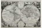 A MID-17TH CENTURY DUTCH BIBLE MAP OF THE WORLD