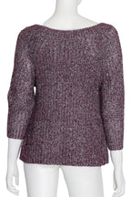 ALICE + OLIVIA - A MAROON AND GREY KNITTED JUMPER