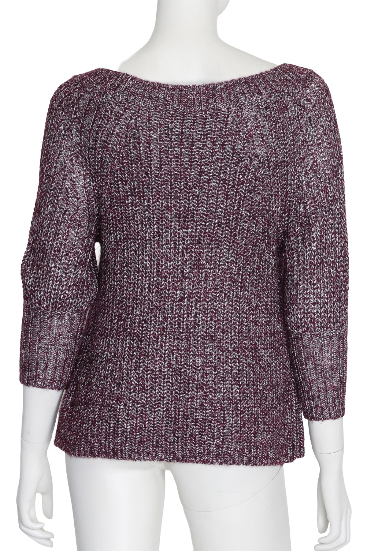 ALICE + OLIVIA - A MAROON AND GREY KNITTED JUMPER
