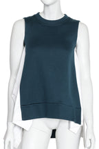 MARNI - A SLEEVELESS NAVY TOP WITH CONTRAST WHITE PANELS
