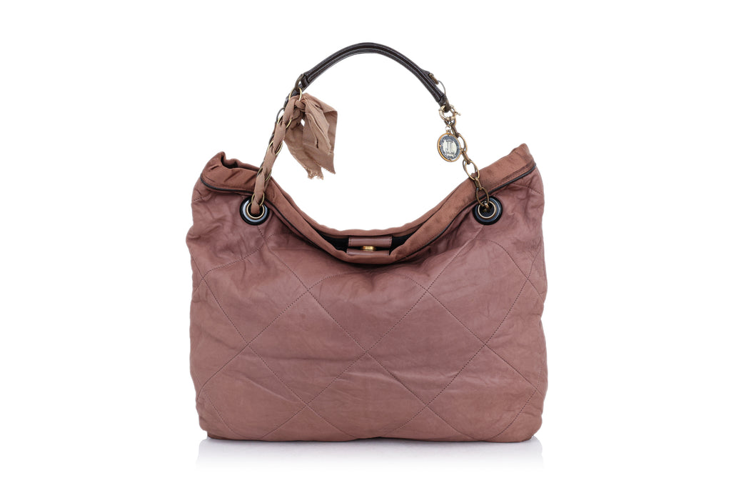 LANVIN - A DUSTY ROSE 'AMALIA' CABAS TOTE