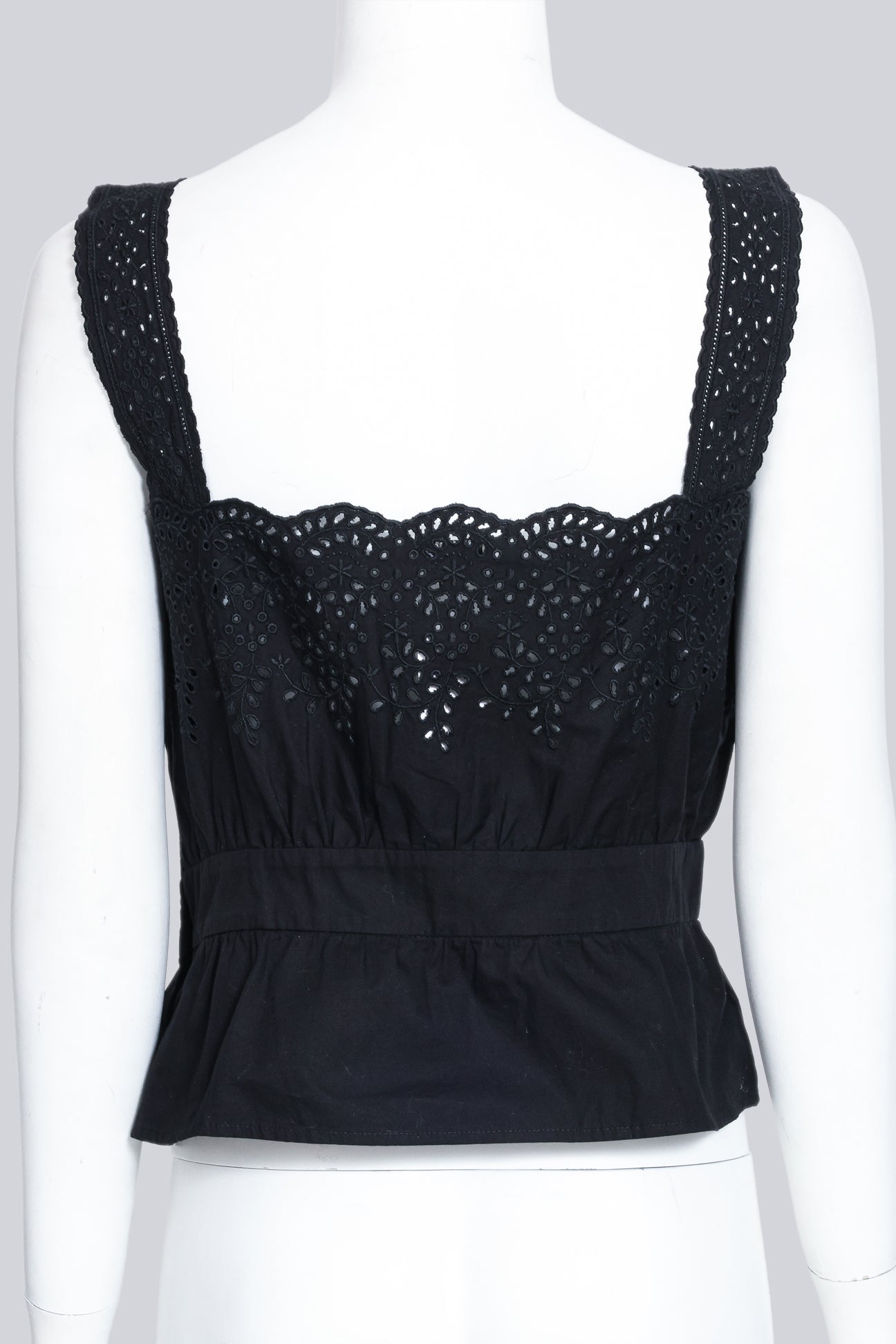 MIU MIU - A BLACK CROP TOP