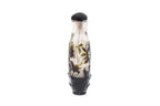 AN OVERLAY GLASS 'BIRD AND FLOWER' SNUFF BOTTLE