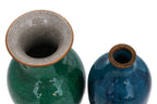 TWO MONOCHROME PORCELAIN VASES