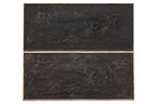 A PAIR OF BRONZE PLAQUES COMMEMORATING THE 1980 KOREAN GINSENG SYMPOSIUM