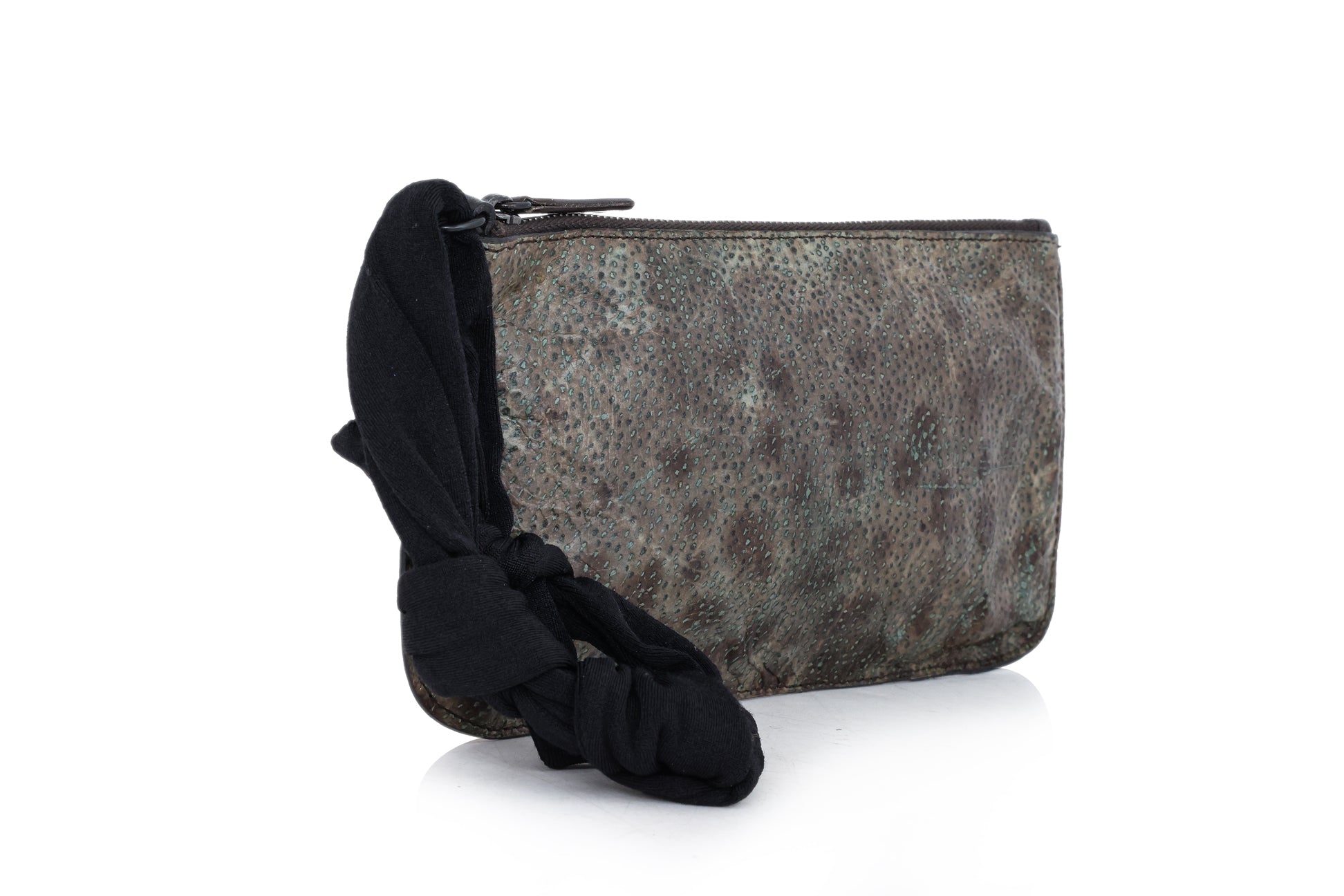 HELMUT LANG - AN EMBOSSED LEATHER POUCH