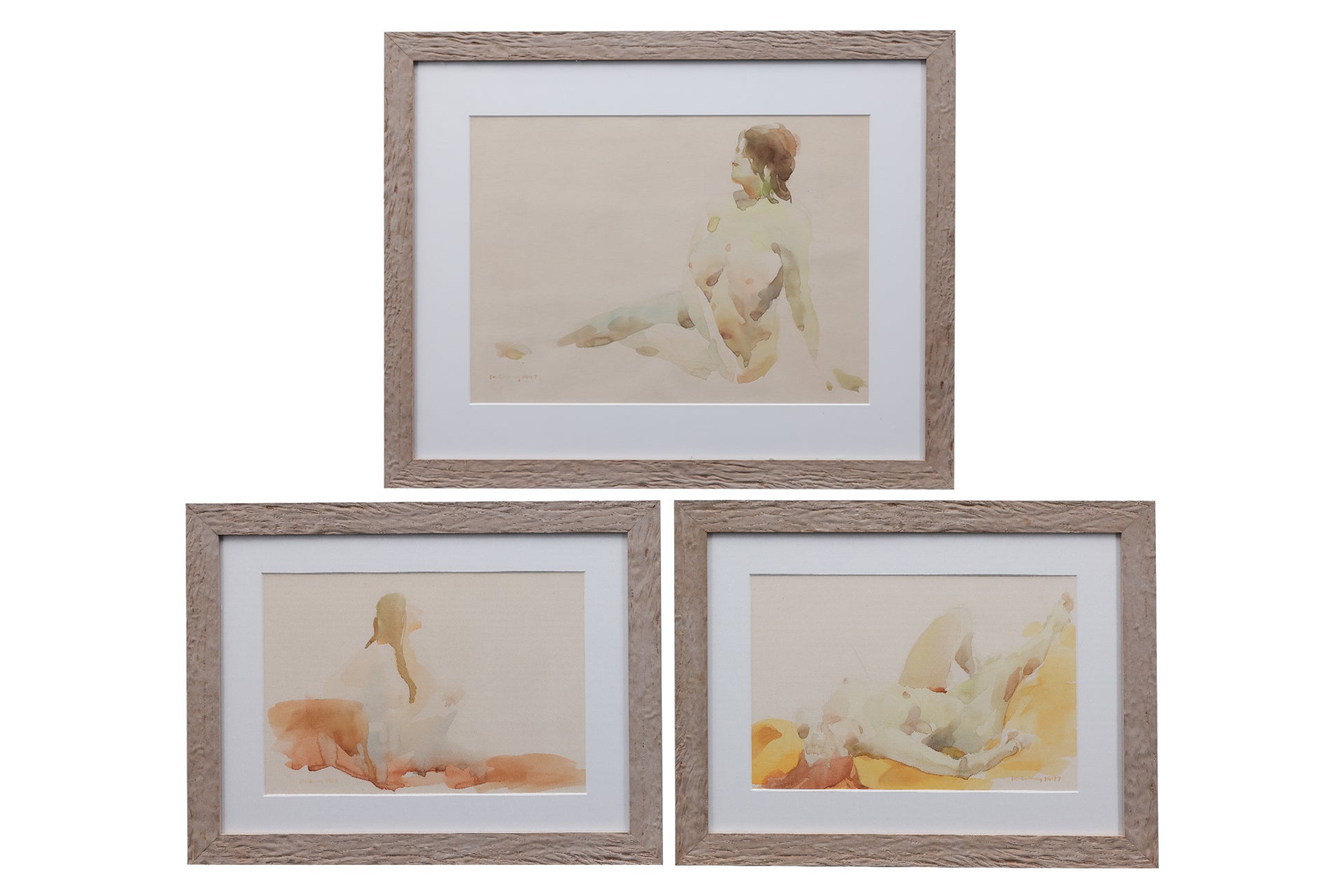 ARTIST UNKNOWN - THREE NUDE STUDIES
