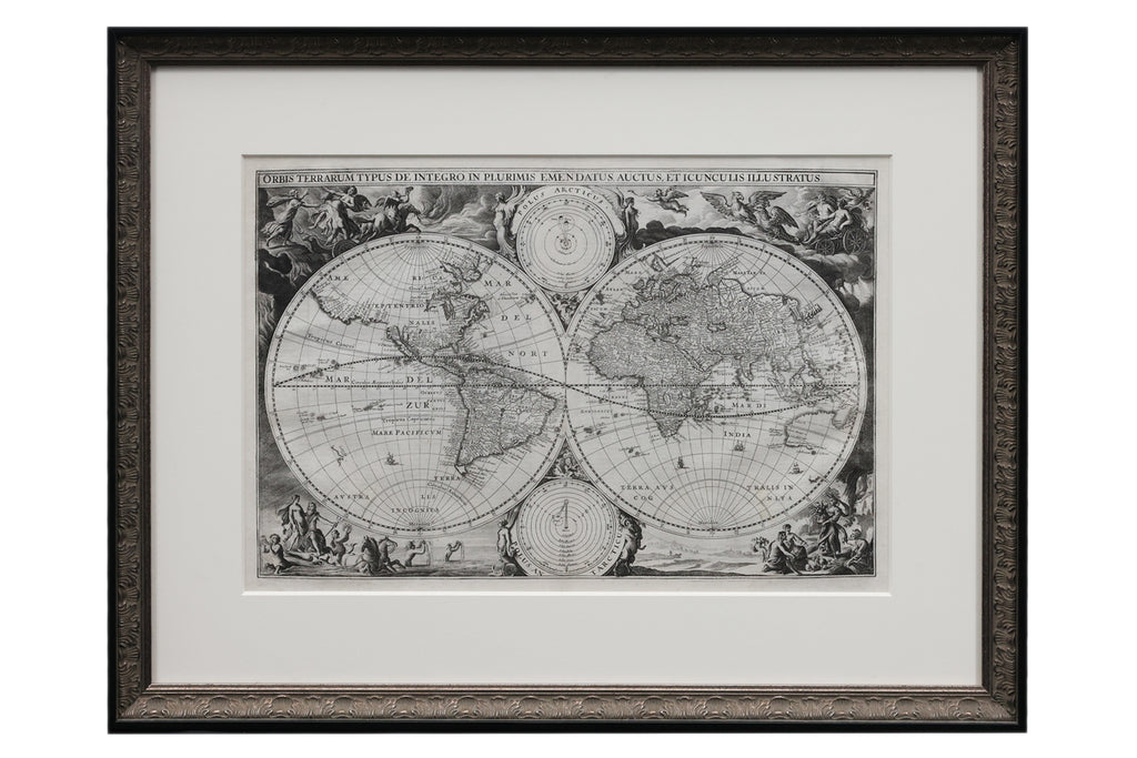 A MID-17TH CENTURY DUTCH BIBLE MAP OF THE WORLD