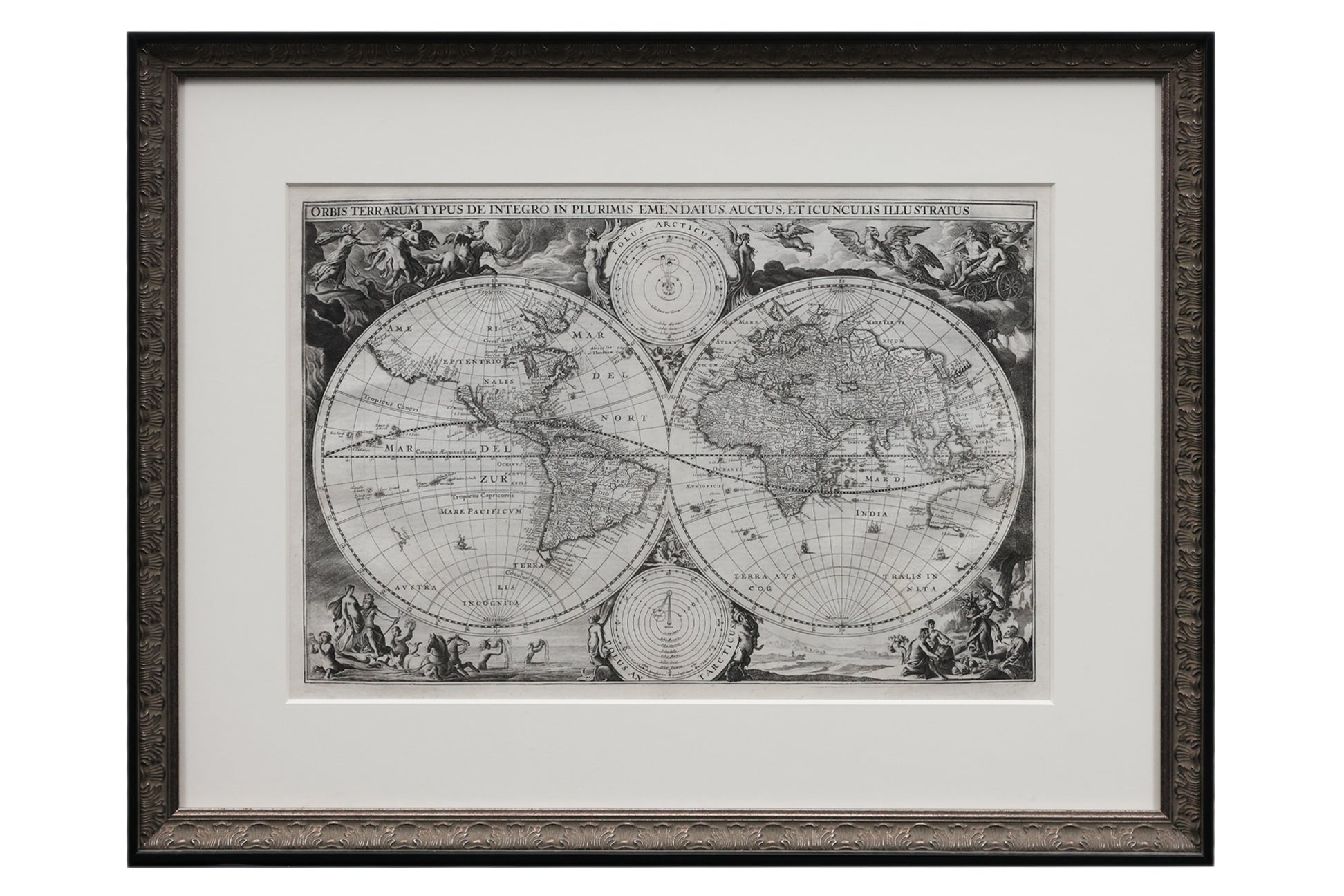A MID-17TH CENTURY DUTCH BIBLE MAP OF THE WORLD