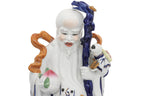 A SET OF THREE CHINESE PORCELAIN FU, LU, SHOU FIGURES
