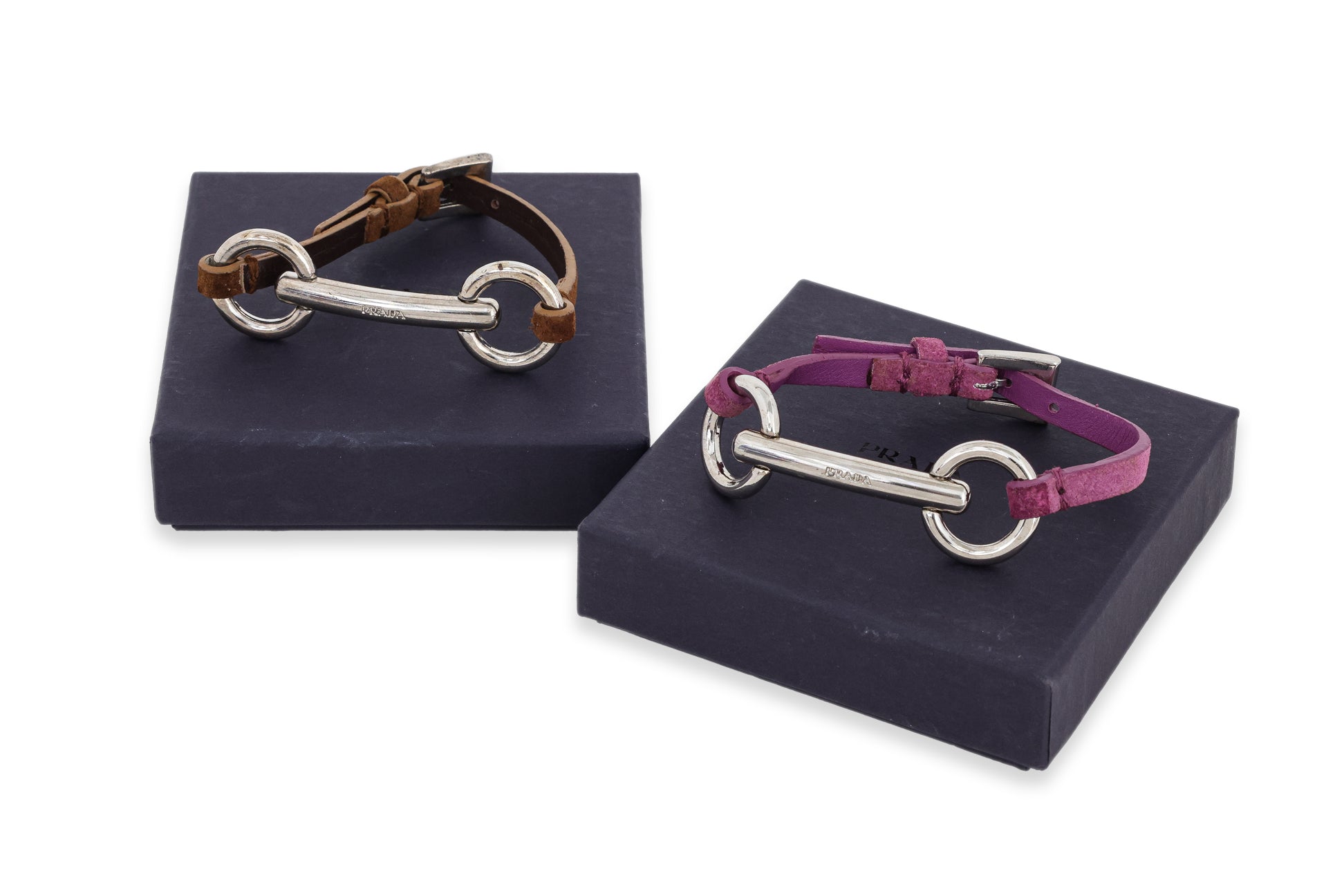 PRADA - TWO 'HORSE BIT' BRACELETS (1)