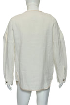 J.W. ANDERSON - A CREAM LINEN AND SILK SHIRT