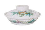 A FAMILLE ROSE PORCELAIN 'BUTTERFLIES' BOWL AND COVER
