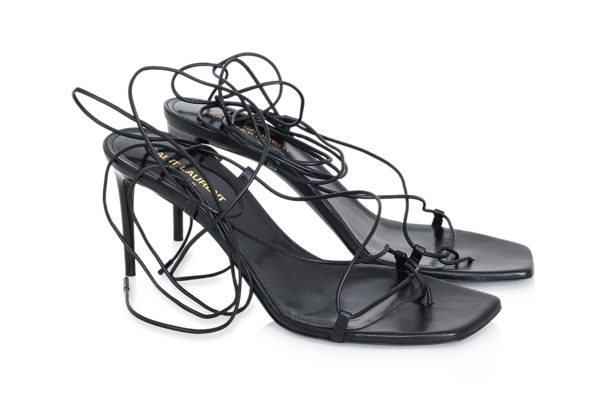 SAINT LAURENT - A PAIR OF NAPPA 'HAWAII' HEELS