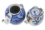 TWO BLUE AND WHITE PORCELAIN TEAPOTS