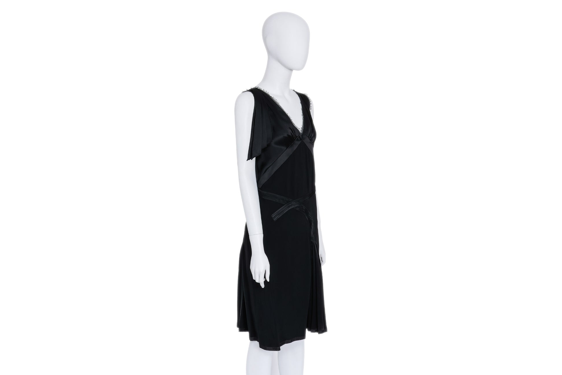 MARC JACOBS - A BLACK SATIN COCKTAIL DRESS