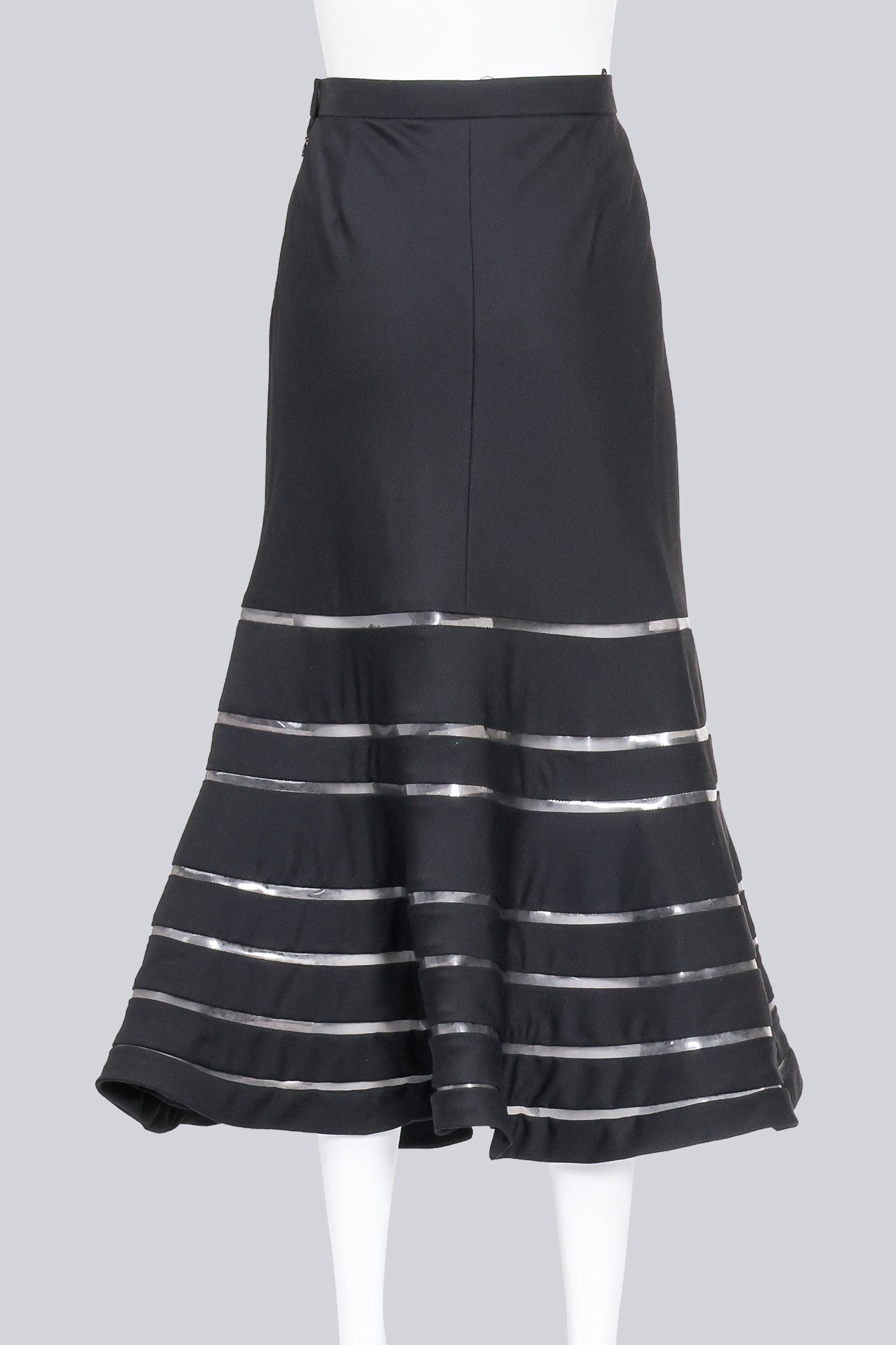 JUNYA WATANABE COMME DES GARCONS - A 2001 BLACK MERMAID-CUT MAXI SKIRT