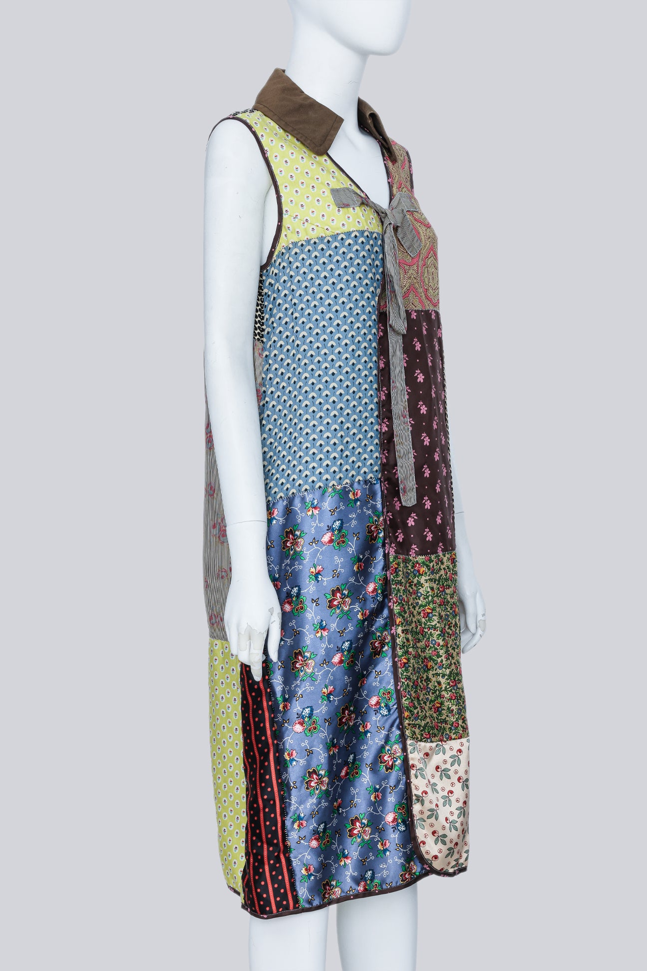 COMME DES GARÇONS TRICOT - A 2012 PATCHWORK SLEEVELESS DRESS