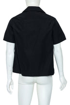 CRAIG GREEN - A BLACK SHORT SLEEVE COTTON SHIRT
