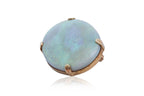 A LARGE OPAL PENDANT/BROOCH ON A CHAIN