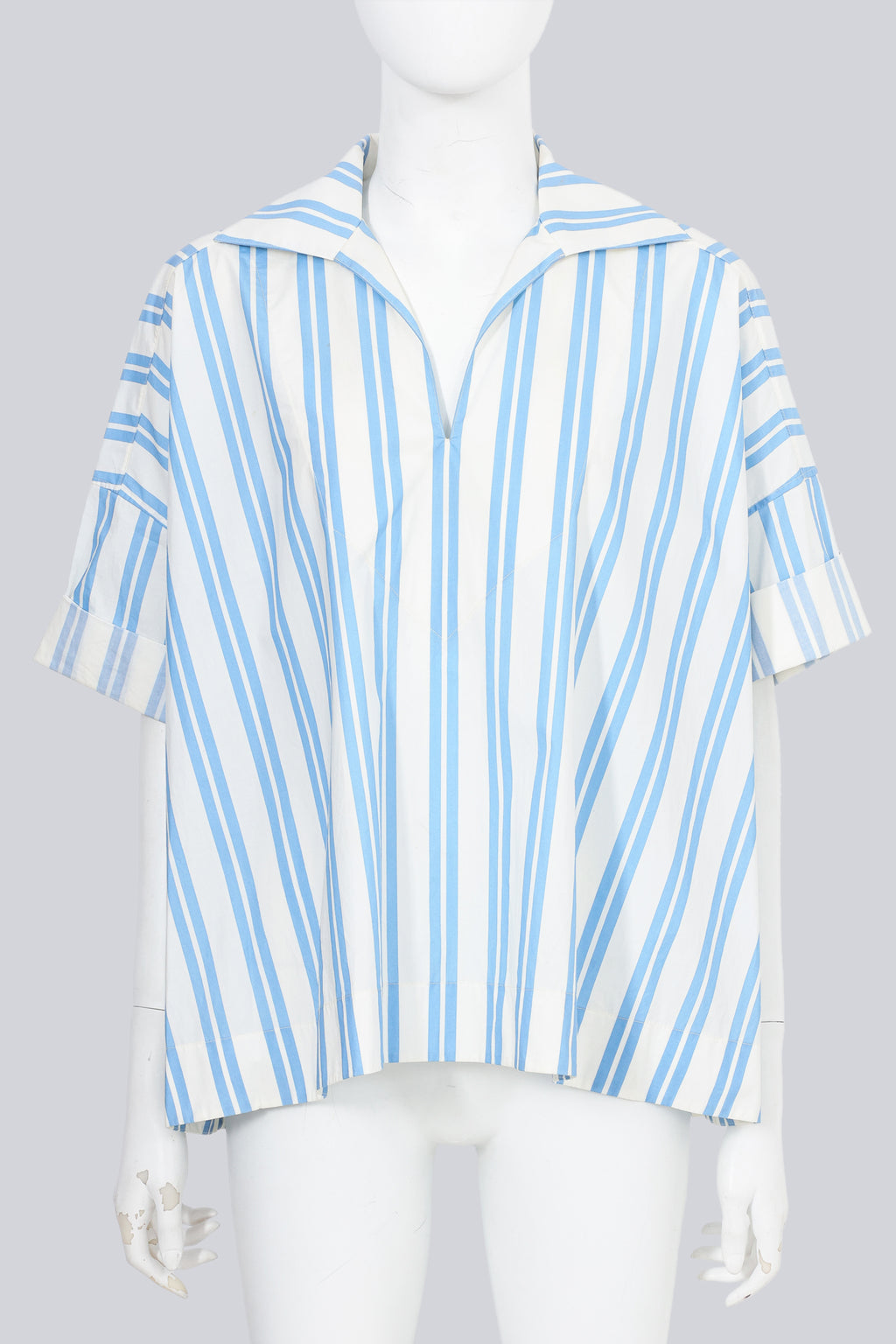 BALENCIAGA - A STRIPE COLLARED SHIRT