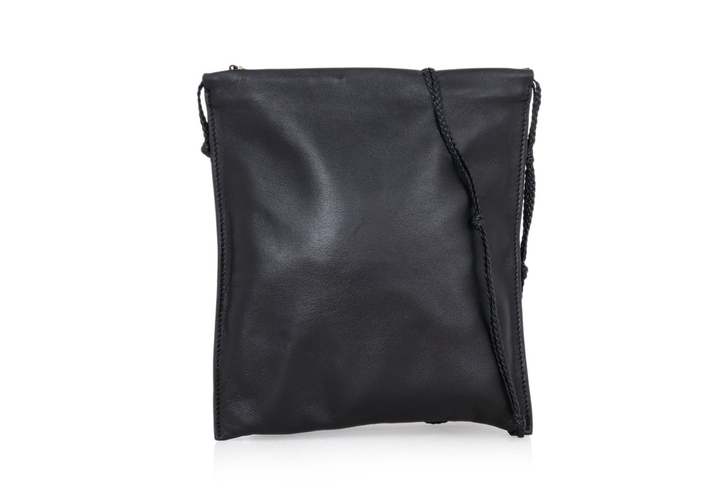 THE ROW - A BLACK NAPPA LEATHER MEDICINE POUCH