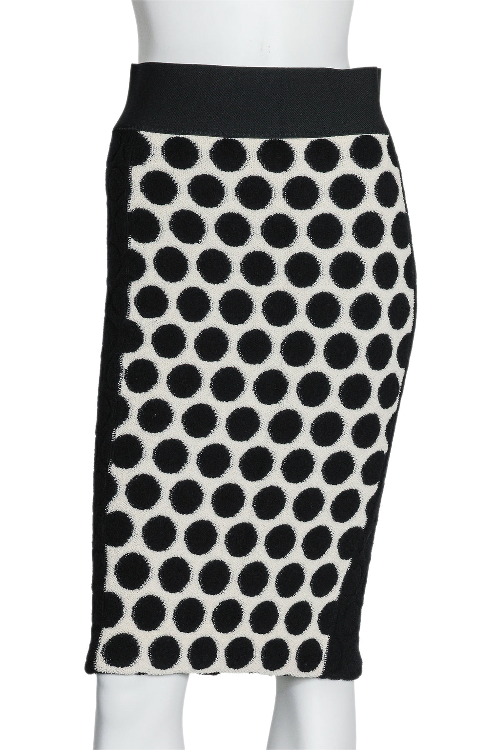 MARC JACOBS - A MONOCHROME POLKA DOT PRINT SKIRT