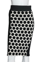 MARC JACOBS - A MONOCHROME POLKA DOT PRINT SKIRT