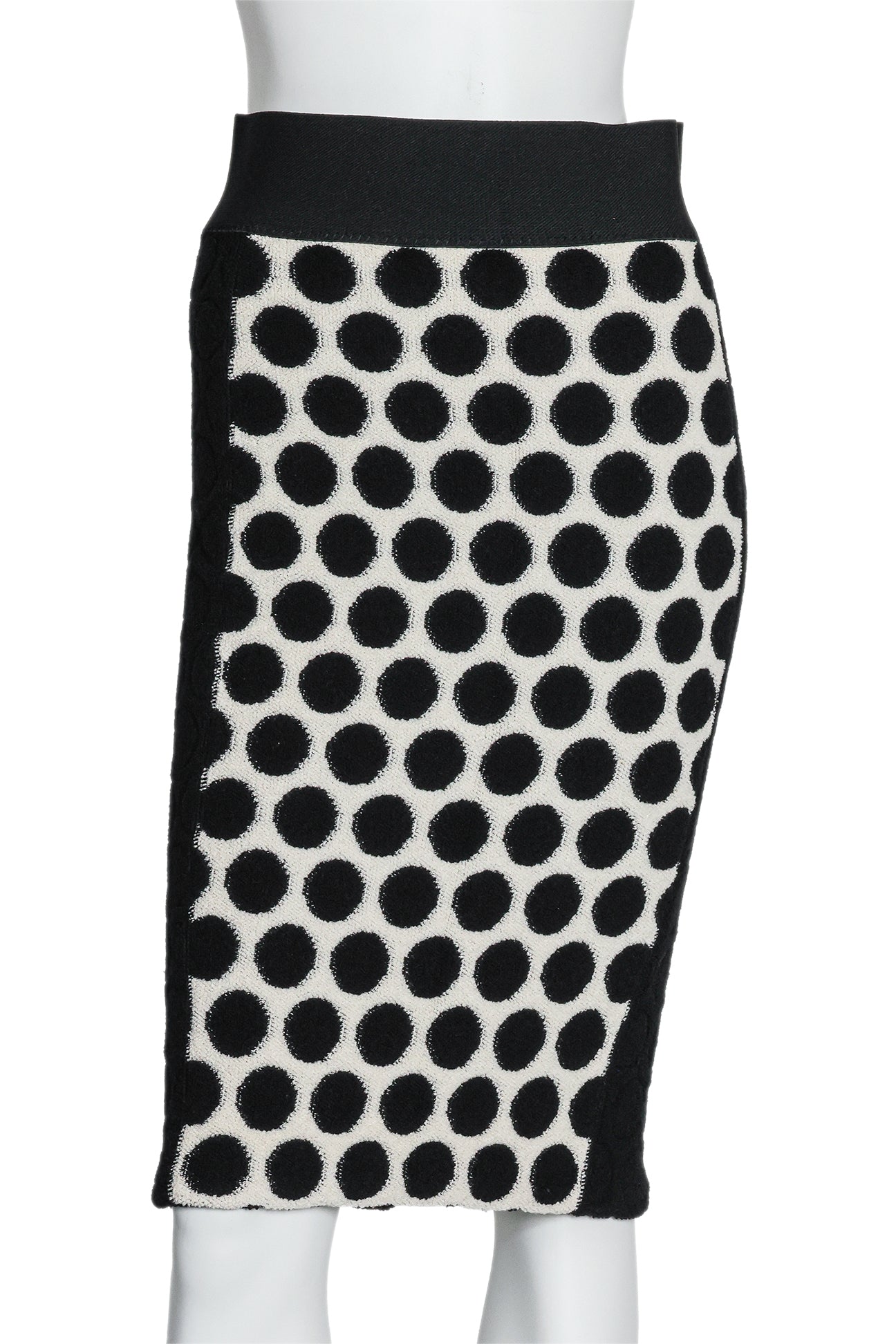 MARC JACOBS - A MONOCHROME POLKA DOT PRINT SKIRT