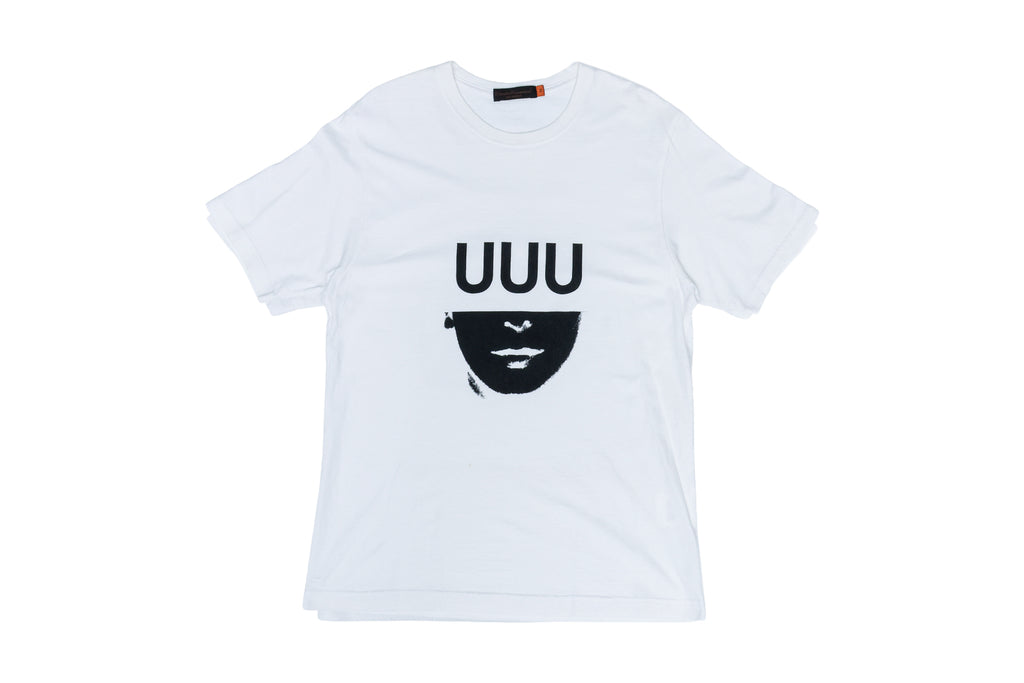 UNDERCOVER - A WHITE COTTON GRAPHIC T-SHIRT