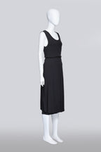 MARTIN MARGIELA - A BLACK BUCKLE TANK AND SKIRT SET