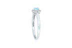 A PARAIBA TOURMALINE AND DIAMOND RING