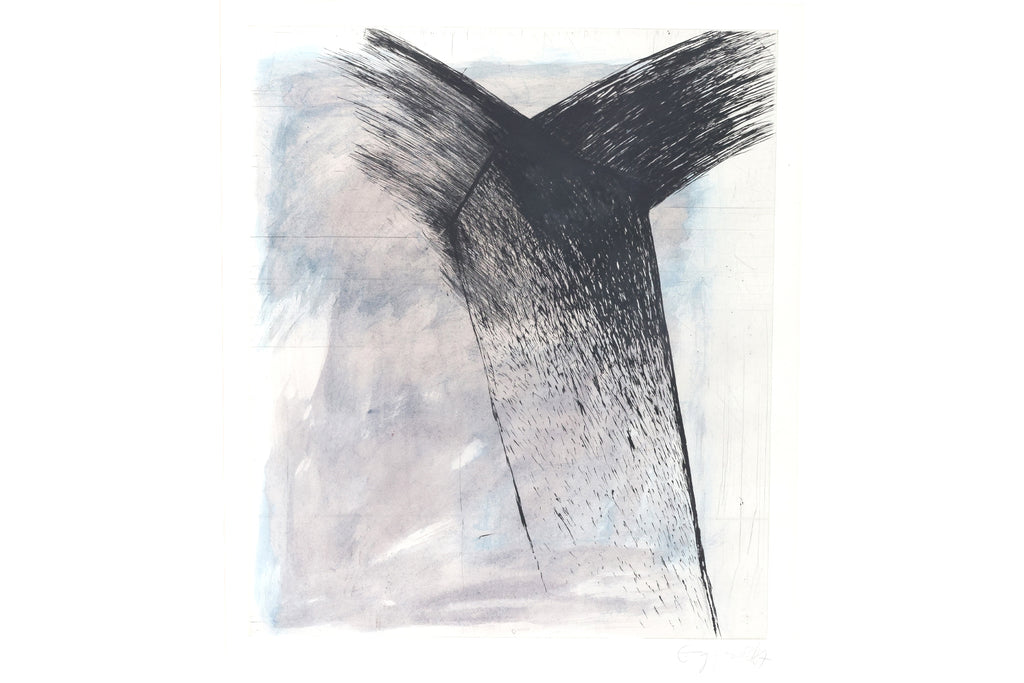 HEINZ EGGER (SWISS, B.1937) - BLUE ABSTRACT, 1987 (3)