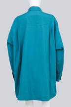 THE ROW - A TEAL 'LUKA' OVERSIZED SHIRT