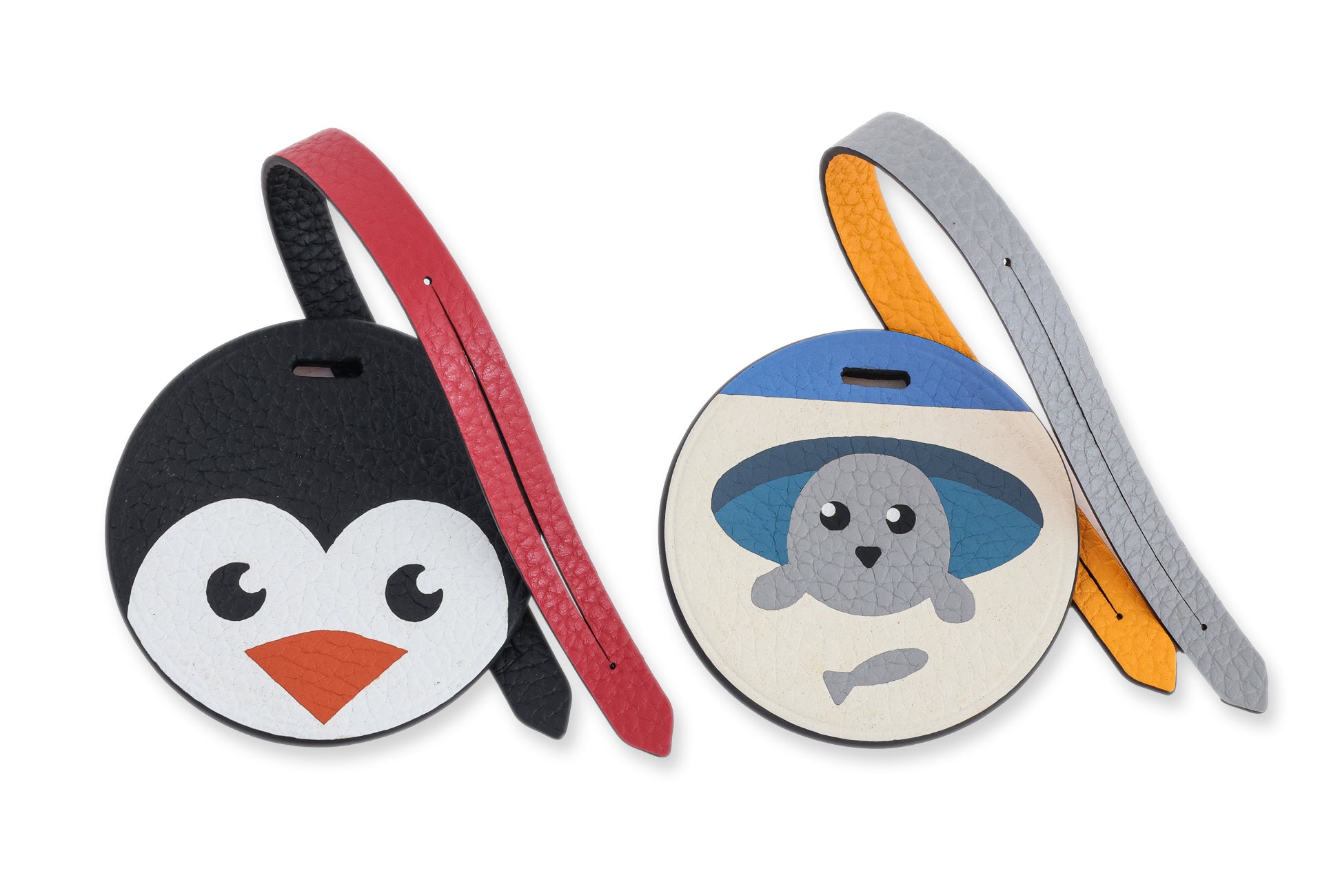 MOYNAT - FOUR ARCTIC ANIMAL LEATHER BAG CHARMS