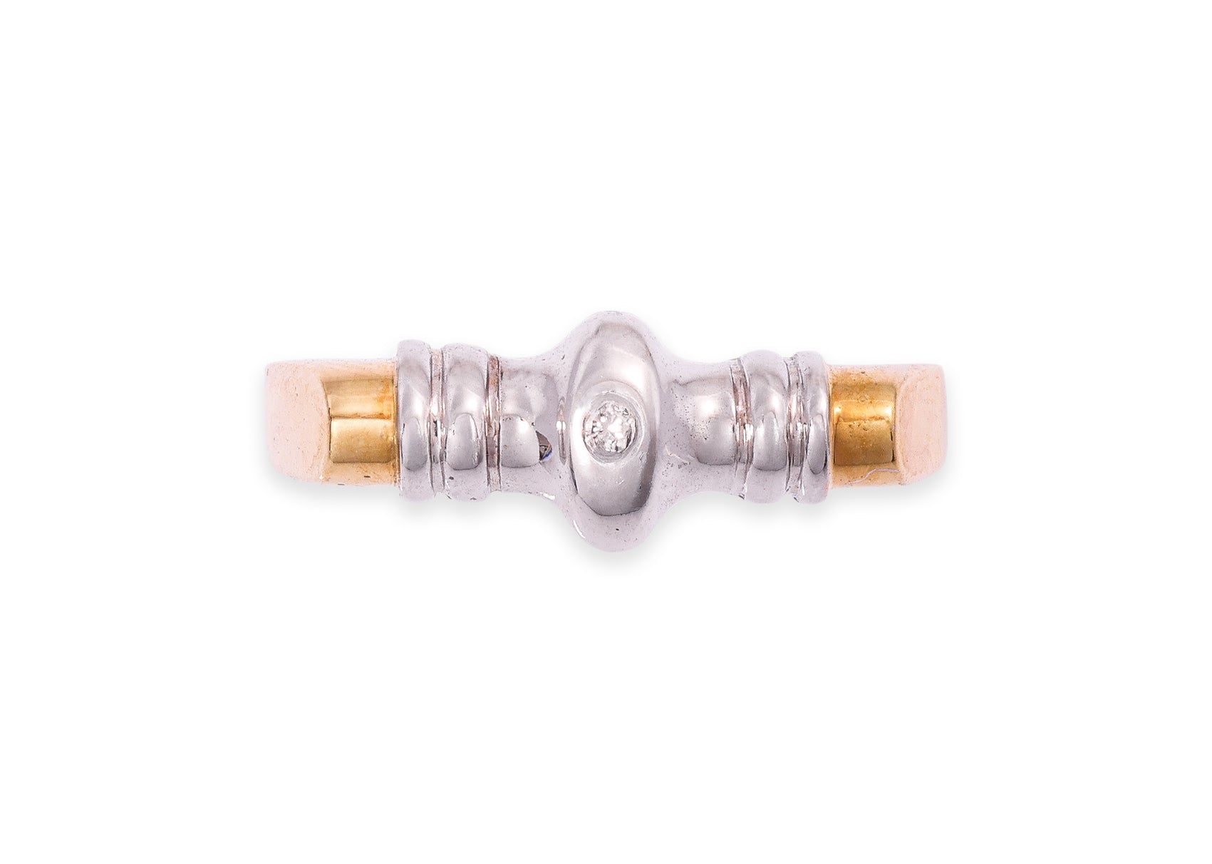A DIAMOND TWO TONE RING