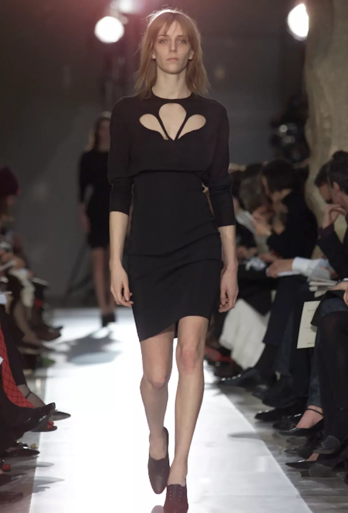 BALENCIAGA - A BLACK 'LE DIX' CUTOUT DRESS FROM F/W 2001 BY NICOLAS GHESQUIÈR