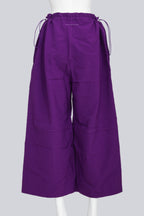 MAISON MARGIELA MM6 - A PAIR OF 2017 PURPLE CULOTTES WITH ADJUSTABLE DRAWSTRING WAIST CHORD