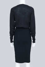 BALENCIAGA - A BLACK 'LE DIX' CUTOUT DRESS FROM F/W 2001 BY NICOLAS GHESQUIÈR