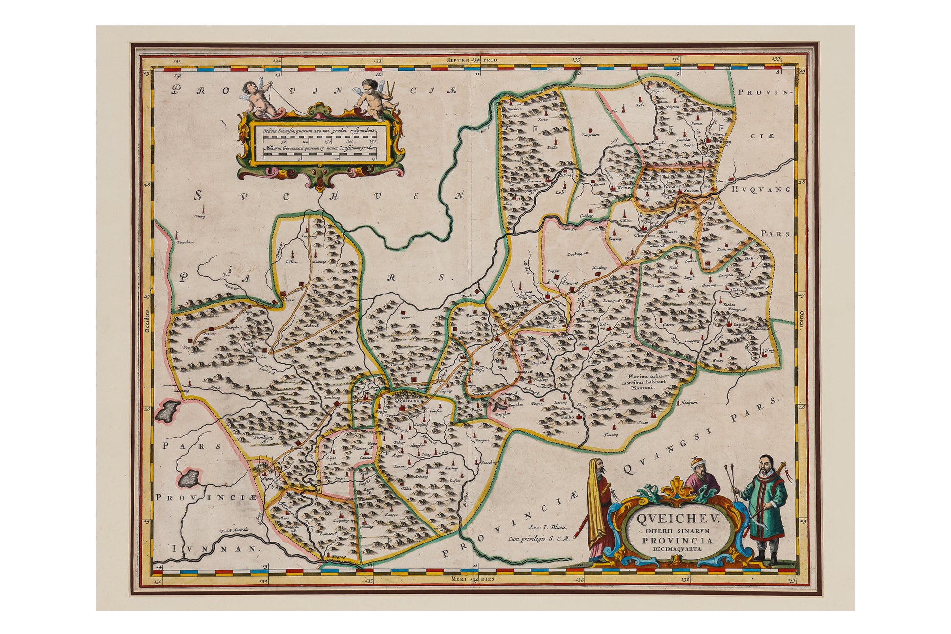 QUEICHEV IMPERII SINARUM PROVINCIA DECIMAQUARTA, JOHANNES BLAEU, 1662