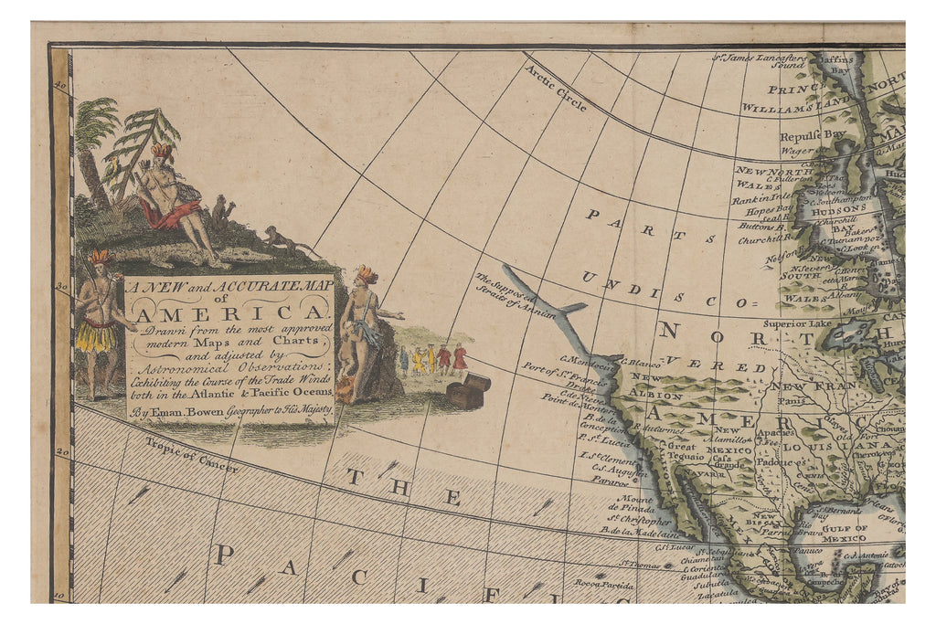 A NEW AND ACCURATE MAP OF AMERICA... EMANUEL BOWEN, 1744-1764