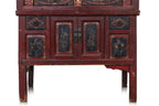 A CHINESE RED LACQUERED AND GILT CABINET