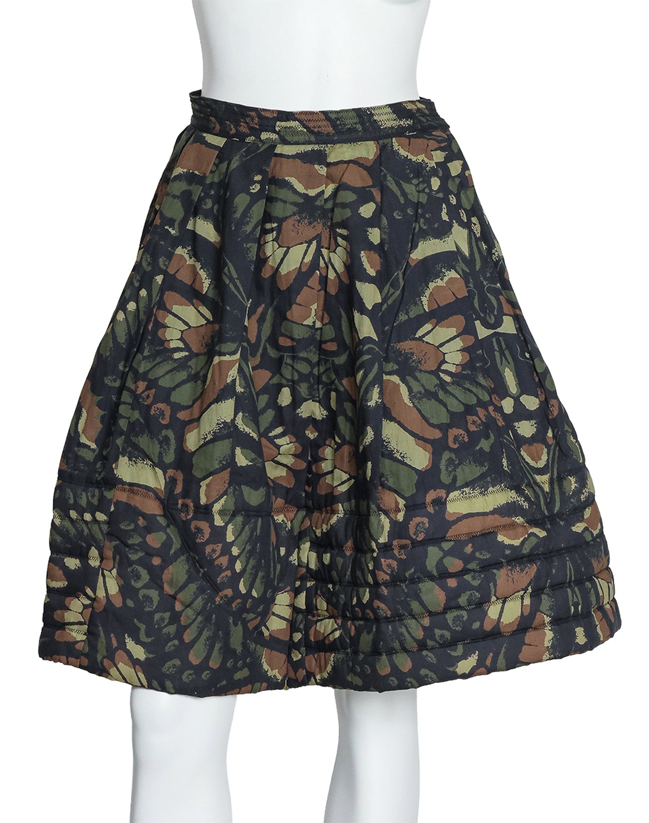 MCQ ALEXANDER MCQUEEN - A CAMOUFLAGE PRINT COTTON SKIRT