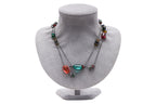 BOTTEGA VENETA - COLOURED GLASS BEADED NECKLACE AND EARRING SET